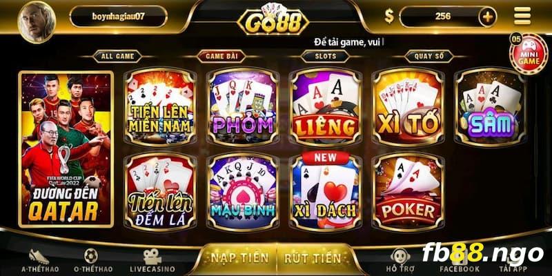 Go88 là địa chỉ cung cấp các sản phẩm game bài hot trend nhất hiện nay