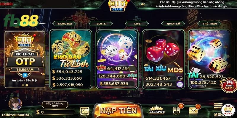 Hit Club - Top tải game bài đổi thưởng nhiều người chơi nhất